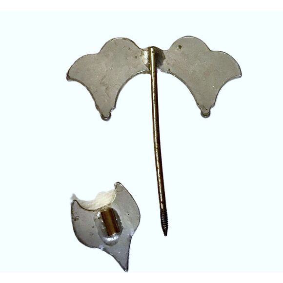 20s 30s Vintage Art Deco Jabot Pin or Hat Pin with Rhinestones - Picture 3 of 3